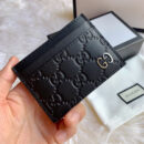 473927 Gucci Signature皮革卡片夹 Gucci卡包 黑色