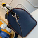 M55149 LV Keepall 50旅行袋 Epi皮革配Damier Graphite帆布 蓝色