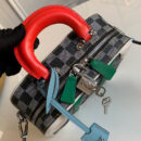 N40233 LV Valisette BB 手袋 Damier 灰色帆布女包 LV箱子包