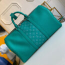 M30235 LV KEEPALL 45旅行袋（配肩带） LV Taiga 皮革旅行袋 绿色