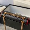 443497 GG Marmont 系列小号肩背包 Gucci2019新款黑色斜纹女包