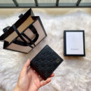 473916 CWC1N 1000 Gucci Signature黑色皮夹 金属GG双折钱包