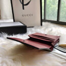 453176 Gucci GG Blooms 印花卡其配粉色人造帆布零钱包 卡片夹