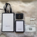 460185 Gucci Animalier系列卡包 小蜜蜂短款钱包 黑色