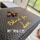 460185 Gucci Animalier系列卡包 小蜜蜂短款钱包 黑色