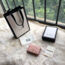 546580 Gucci GG Marmont绗缝V型皮革小号钱包 粉色