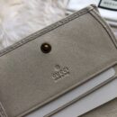 546580 Gucci GG Marmont绗缝V型皮革小号钱包 奶白色