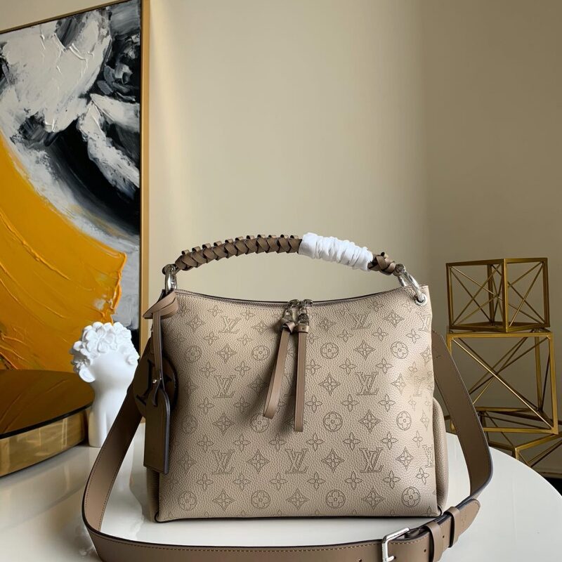 M56084 LV BEAUBOURG HOBO 中号手袋 编织皮革手柄 灰色