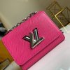 M56120 LV TWIST 迷你手袋 Eip水波纹扭锁包 玫红