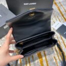 467072 YSL圣罗兰LOULOU黑色真皮小肩包配有Y形绗缝 黑色金扣