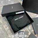 610436 YSL圣罗兰 VINYLE V形纹绗缝光滑皮革圆形相机包 黑色金扣
