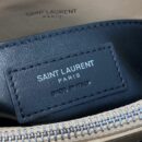 494699 YSL圣罗兰 Saint Laurent LOULOU小号“Y”型绗缝皮革手袋 杏色银扣