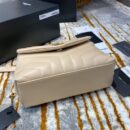 494699 YSL圣罗兰 Saint Laurent LOULOU小号“Y”型绗缝皮革手袋 杏色金扣