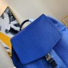 M30419 LV Taigarama 系列 OUTDOOR 双肩包 Taiga 牛皮背包 蓝色