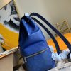 M30419 LV Taigarama 系列 OUTDOOR 双肩包 Taiga 牛皮背包 蓝色