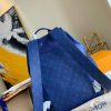 M30419 LV Taigarama 系列 OUTDOOR 双肩包 Taiga 牛皮背包 蓝色