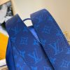 M30419 LV Taigarama 系列 OUTDOOR 双肩包 Taiga 牛皮背包 蓝色