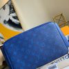 M30419 LV Taigarama 系列 OUTDOOR 双肩包 Taiga 牛皮背包 蓝色