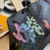 1587078265627906.jpg N40262 LV Keepall 50 旅行袋 Damier Graphite 帆布旅行袋 红色印花