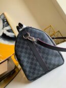 N40262 LV Keepall 50 旅行袋 Damier Graphite 帆布旅行袋 红色印花
