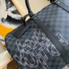 1587078482143859.jpg N40262 LV Keepall 50 旅行袋 Damier Graphite 帆布旅行袋 灰色印花