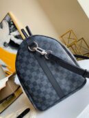 N40262 LV Keepall 50 旅行袋 Damier Graphite 帆布旅行袋 灰色印花