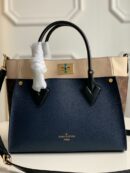 M55933 LV ON MY SIDE 手袋 撞色帆布手提单肩斜挎包 深蓝色