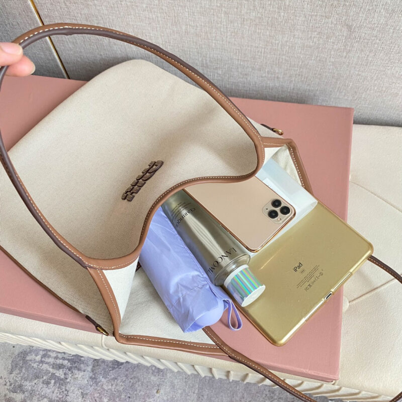 miumiu缪缪*IVY系列5BG231限定款Tote包帆布免检版 - Image 9