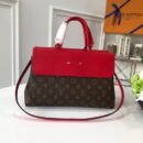 M41738 LV Venus 手袋 LV老花拼色手提包 LV挎包 樱桃红