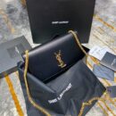 364021 YSL经典中号MONOGRAM图案型女包 圣罗兰挎包 黑色金扣