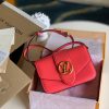 M55949 LV Pont 9 手袋 LV2020新款 磨面牛皮花卉磁扣女包 菊粉色