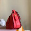 M55949 LV Pont 9 手袋 LV2020新款 磨面牛皮花卉磁扣女包 菊粉色