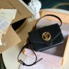 M55948 LV Pont 9 手袋 LV2020新款 磨面牛皮花卉磁扣女包 黑色
