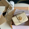 M55950 LV Pont 9 手袋 LV2020新款 磨面牛皮花卉磁扣女包 乳白色