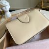 M55950 LV Pont 9 手袋 LV2020新款 磨面牛皮花卉磁扣女包 乳白色