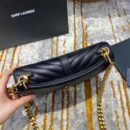 487213 YSL圣罗兰经典中号monogram黑色小羊真皮链条包 黑色金扣