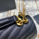 487213 YSL圣罗兰经典中号monogram黑色小羊真皮链条包 黑色金扣