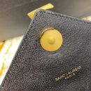 487213 YSL圣罗兰经典中号monogram黑色小羊真皮链条包 黑色金扣