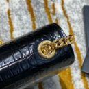 354119 YSL圣罗兰经典中号monogram图案型圣罗兰鳄鱼纹流苏挎包 黑色
