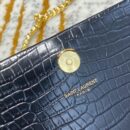 354119 YSL圣罗兰经典中号monogram图案型圣罗兰鳄鱼纹流苏挎包 黑色