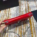 354119 YSL圣罗兰经典中号monogram图案型圣罗兰鳄鱼纹流苏挎包 红色