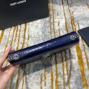 354119 YSL圣罗兰经典中号monogram图案型圣罗兰鳄鱼纹流苏挎包 蓝色