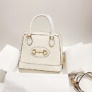 621220 Gucci 马衔扣1955系列小号手提包 Gucci牛皮贝壳包 白色
