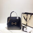 621220 Gucci 马衔扣1955系列小号手提包 Gucci牛皮贝壳包 黑色