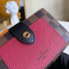 1599014940513010.jpg N60381 LV JULIETTE 钱夹 Damier Ebene 涂层帆布钱包 酒红色