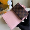 N60380 LV JULIETTE 钱夹 Damier Ebene 涂层帆布钱包 奶白色