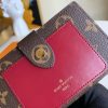 M69433 LV JULIETTE 钱夹 经典Monogram 帆布钱包 酒红色