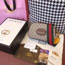 476466 Gucci Neo Vintage 高级人造帆布邮差包 古驰相机包 棕色