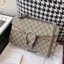 400249 Gucci Dionysus系列小号GG肩背包 Gucci酒神包 驼色