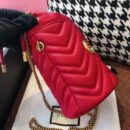 575163 Gucci GG Marmont系列迷你水桶包 Gucci圆筒包 红色